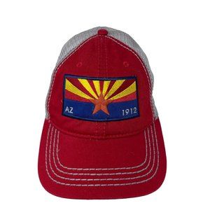 FARENHEIT Arizona Est.‎ 1912 Red and Gray Hat Cap Mesh Strapback